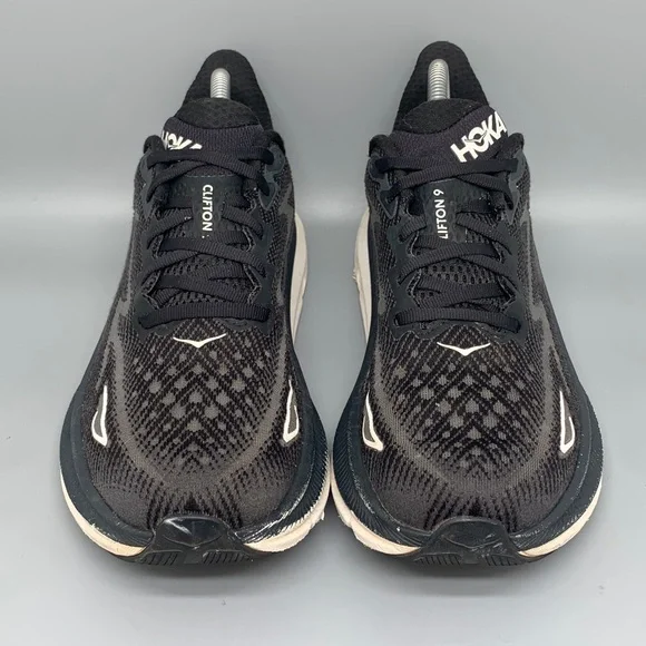 Hoka One Clifton 9 Black White Running Shoes Women’s Sz 8.5 - Picture 2 of 10